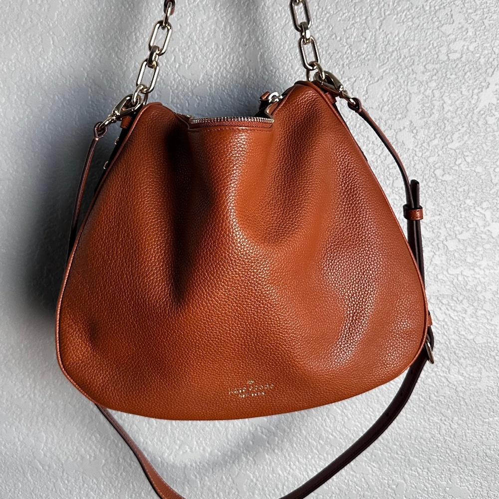 Beautiful Brown Leather Kate Spade Hobo Bag